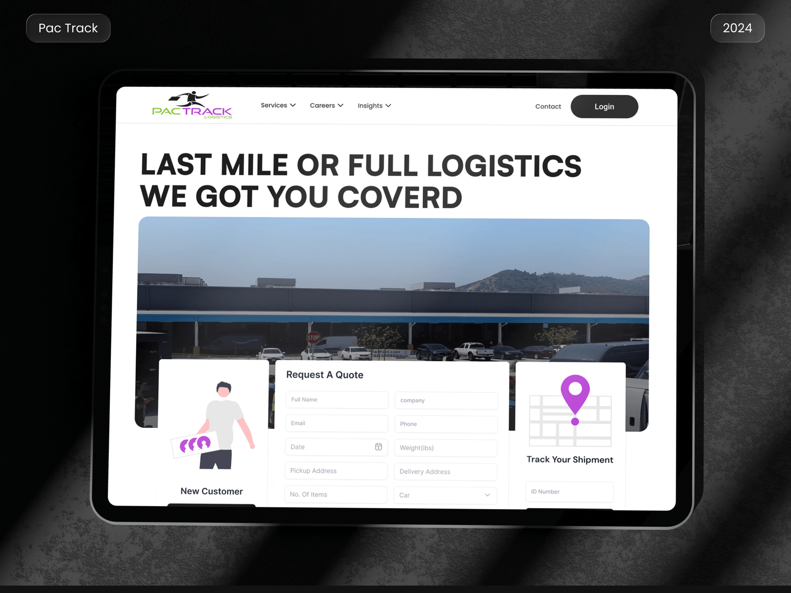 Pac Track Logistics Website Design